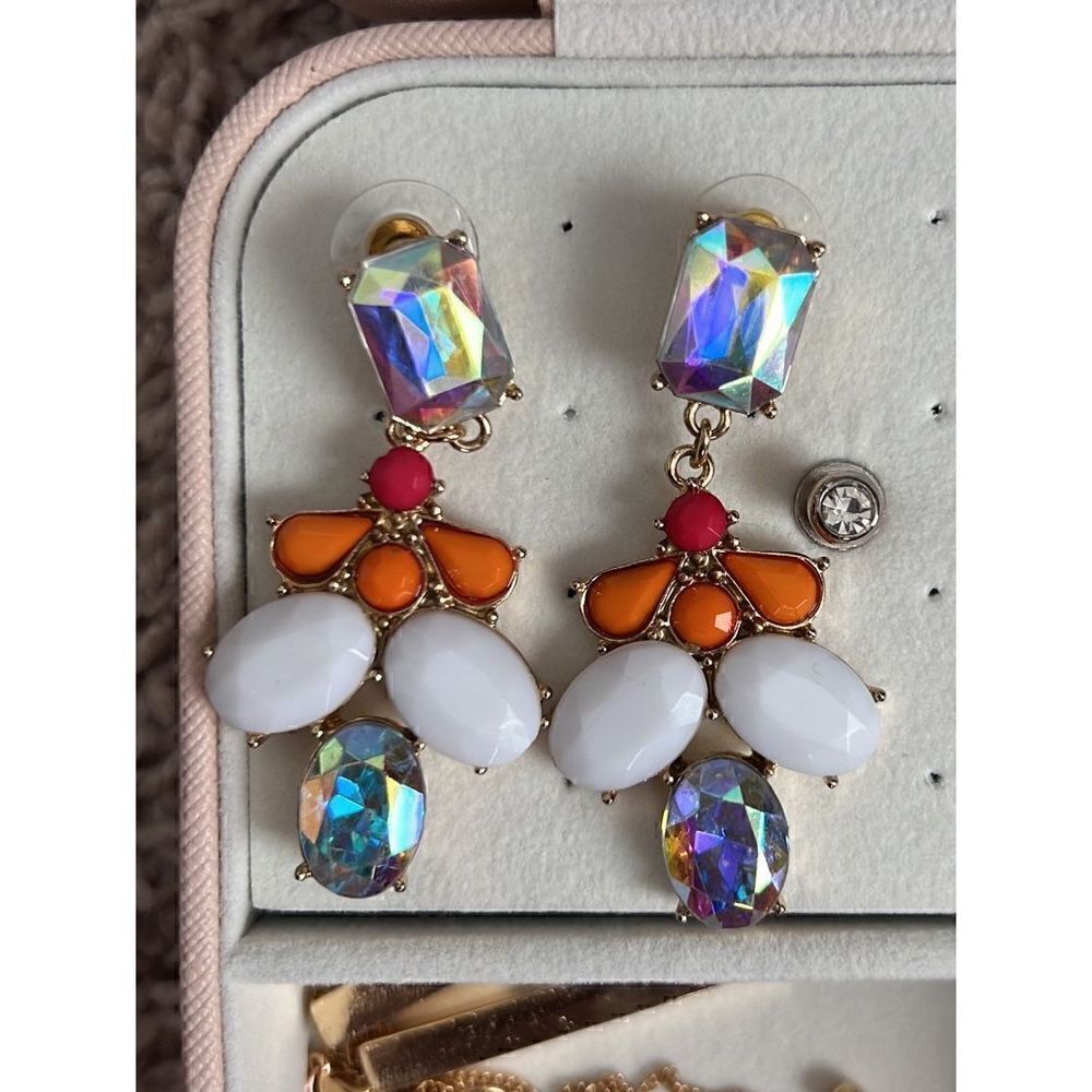 Beautiful Chunky Dangle Sparkly Earrings